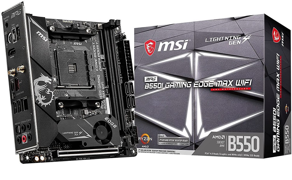 マザーボード MSI MPG B550I GAMING EDGE WIFI MSI MPG B550I GAMING EDGE WIFI AMD AM4 DDR4 M.2 USB 3.2 Gen