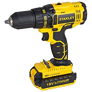 Stanley Power Tool,Cordless 18V 1.5Ah Li-Ion Drill Driver Kit Box