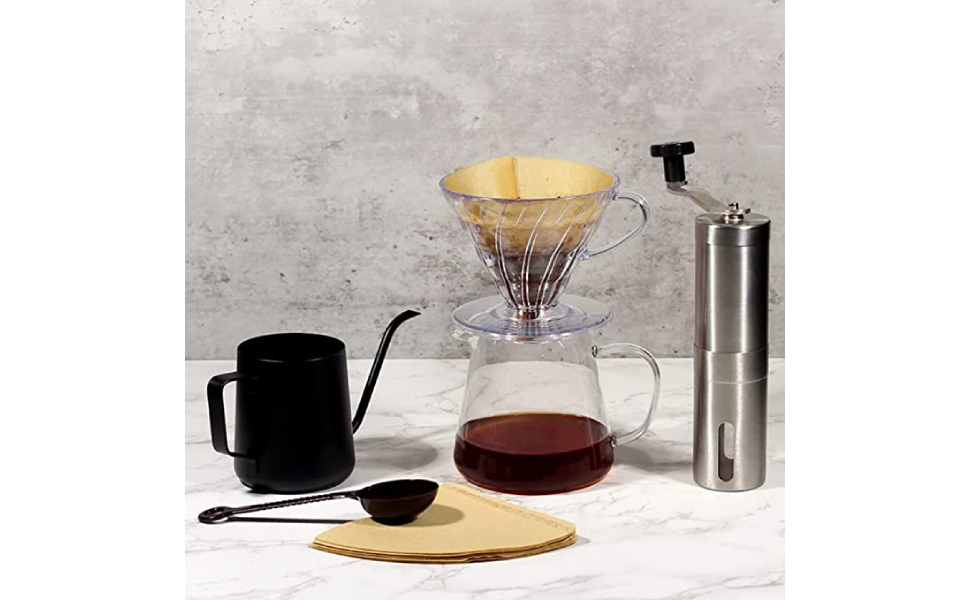 SKYTOUCH Coffee Filter 100 pcs, Coffee Filter Paper V60 Unbleached