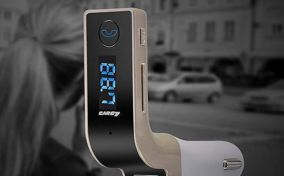 Pora's™ CARG7 Universal Wireless Bluetooth FM Transmitter inCar FM