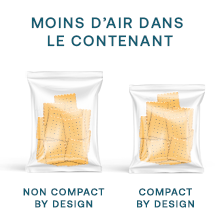 Moins d’air dans le contenant