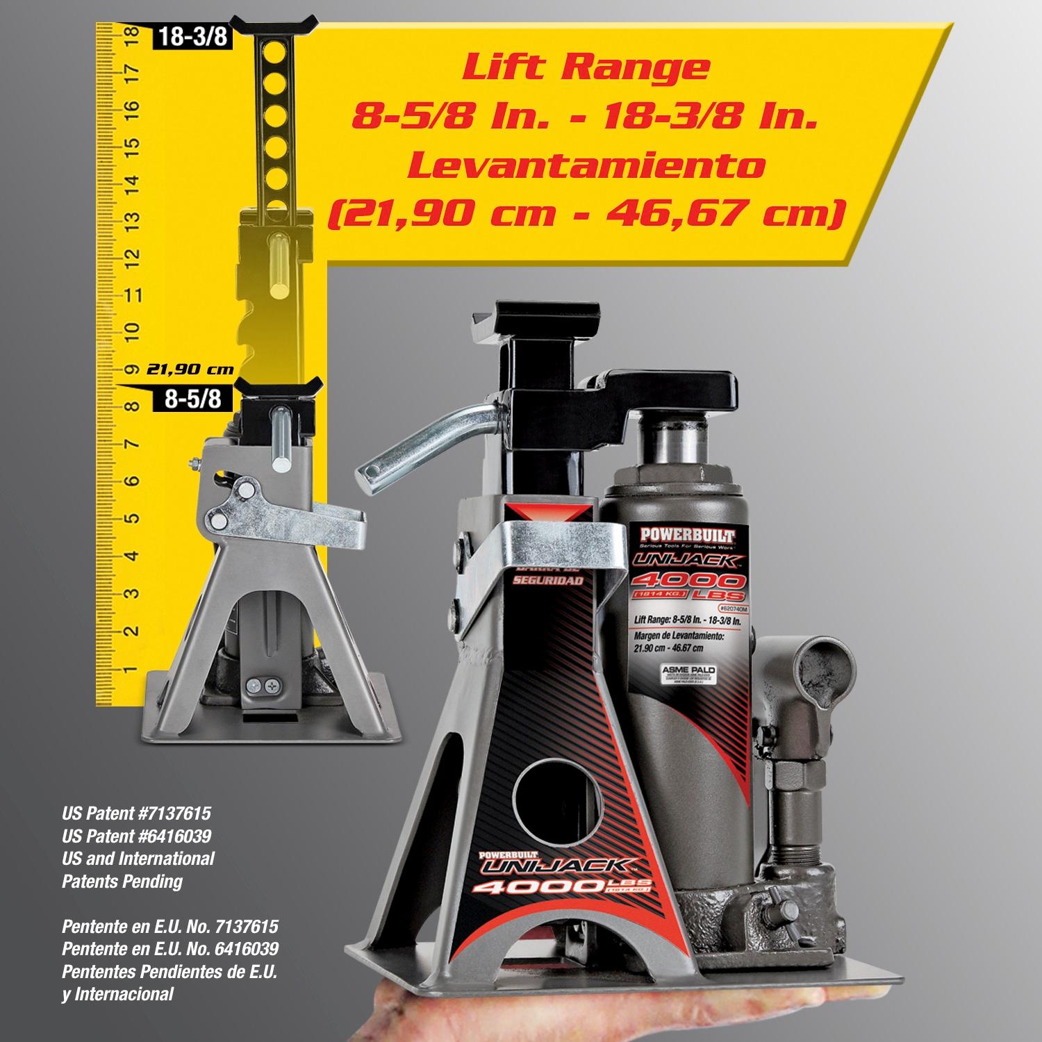 Powerbuilt 620422E Heavy Duty 4000 lb Triple Lift Jack