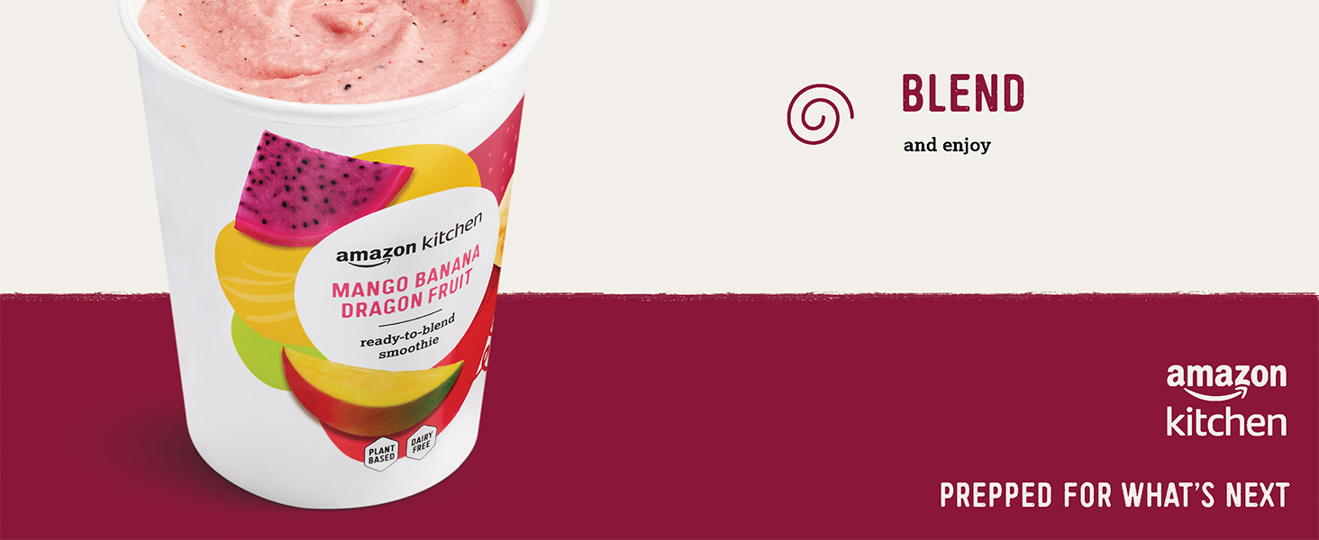 Amazon Kitchen, Berry Banana Dark Chocolate Smoothie, 7.5