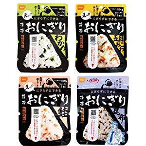 尾西食品 おにぎり合計45袋 五目おこわ31袋 鮭9袋 わかめ4袋 昆布1袋 Amazon | 尾西食品 携帯おにぎり 4種類×2袋 計8袋セット わかめ