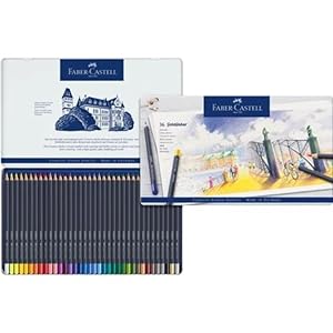【ほぼ新品】ファーバーカステル　画材セット　アクアレルスティック36色　ケース ほぼ新品】ファーバーカステル 画材セット アクアレルスティック