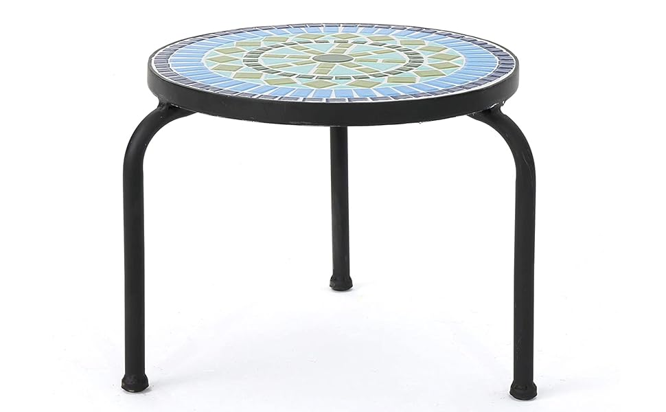 Christopher Knight Home Iris Outdoor Ceramic Tile Side