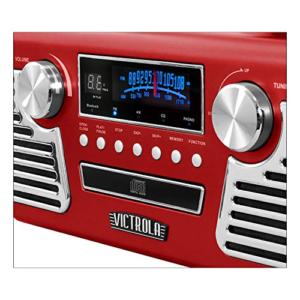 Victrola 50&#39;s Retro Record Player with Bluetooth and CD Red [並行輸入品] Amazon.com: Victrola 50's Retro Bluetooth Record Player