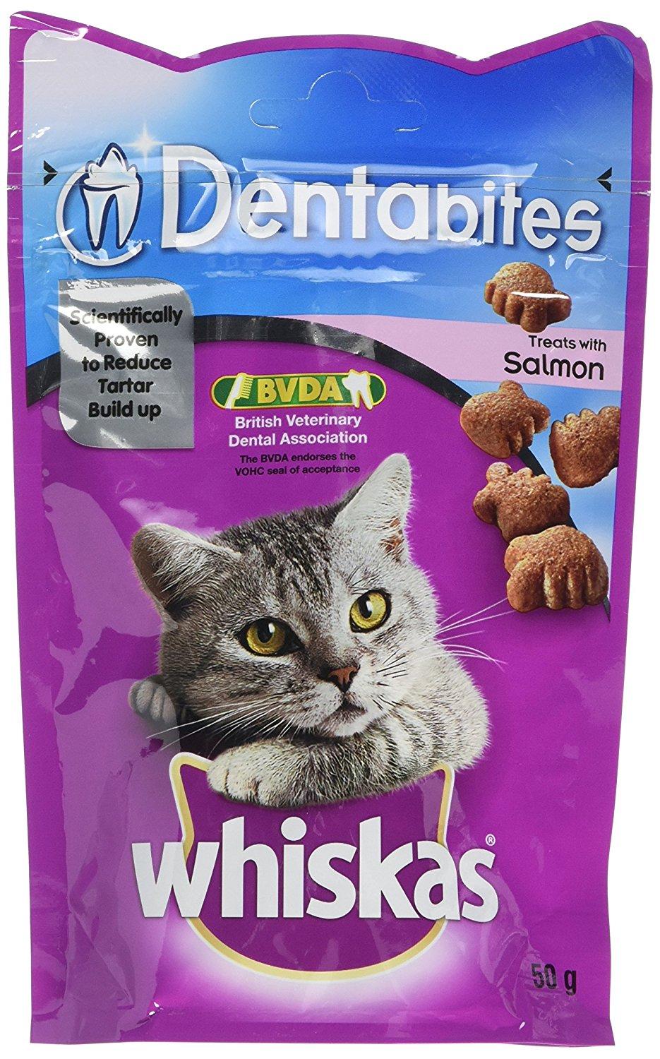 Whiskas Dentabites Cat Treats with Chicken, 50 g (Pack of 8) Amazon.co