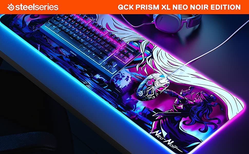 SteelSeries QcK Prism XL Neo Noir Edition Cloth Gaming Mouse Pad
