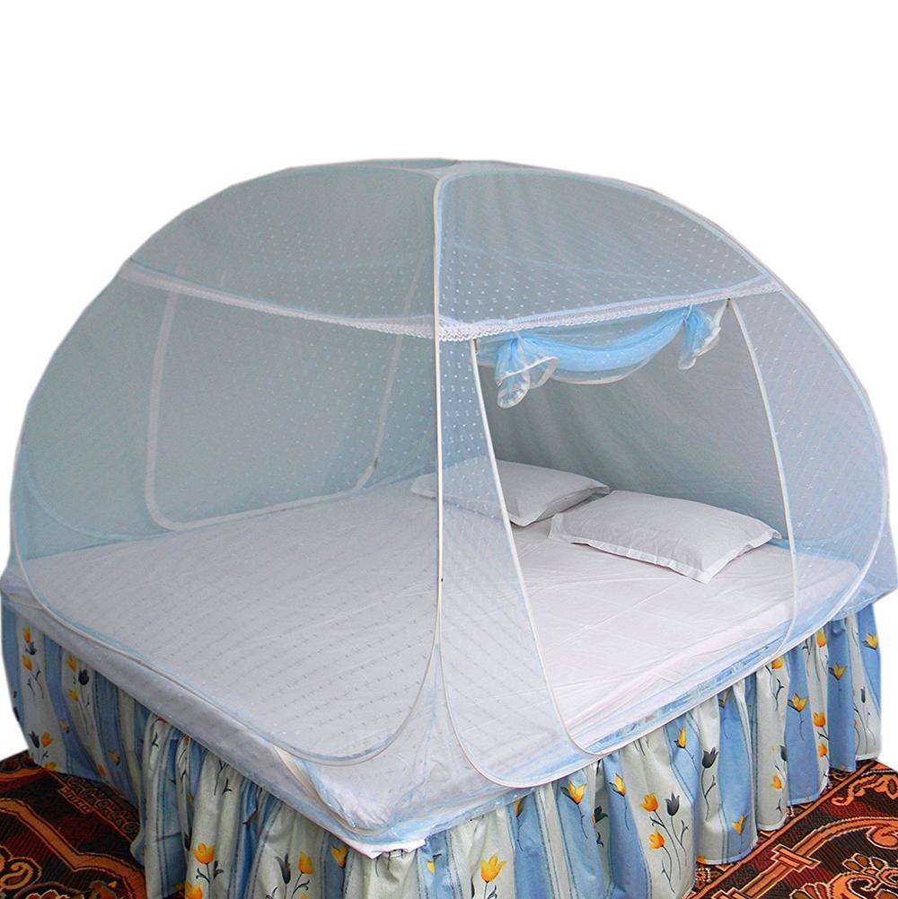 Healthy Sleeping Foldable Polyester Double Bed Mosquito Net