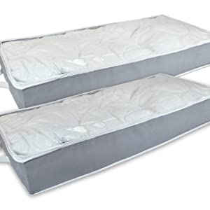 DII Home Organization Soft Storage Nonwoven Closet or Under-The-Bed Zipper Bag Set of 2, Chest Size