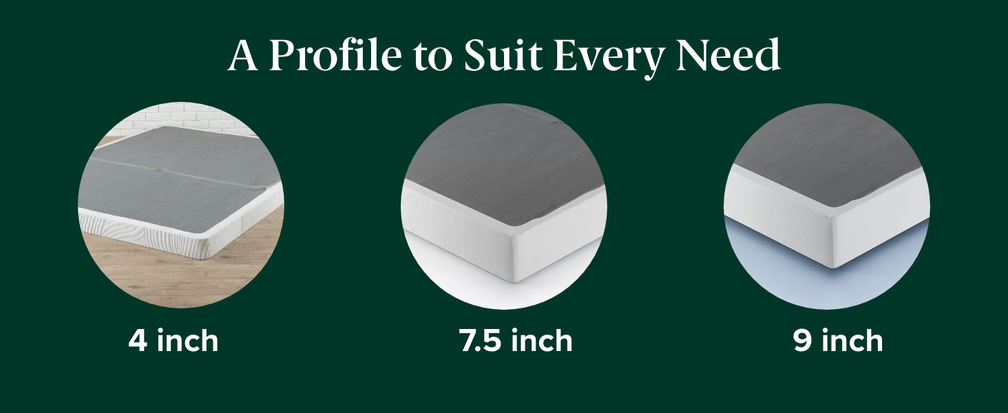 Zinus SMSCBIFD75Q 7.5 Inch High Profile BiFold Box Spring / Folding Mattress Foundation