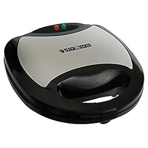 Black & Decker 2 Slot Sandwich Maker Removable S/W Plate, Ts2040-B5