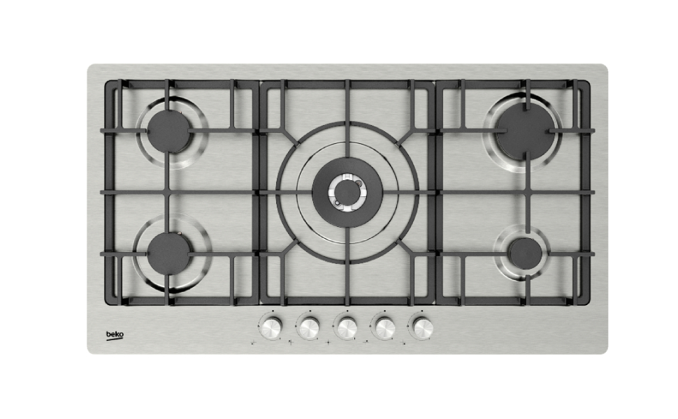 بوتاجاز مسطح بلت ان بيكو غاز 90 سم Beko HIMW95226SXEL 2