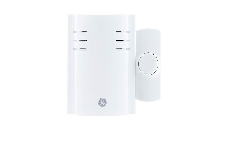 GE Wireless Doorbell Kit, PlugIn Receiver, 1 Push Button, 2 Melodies