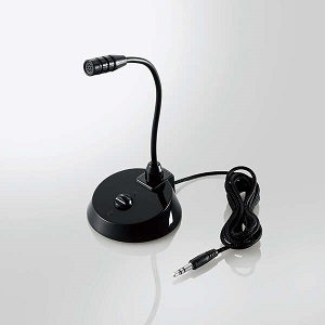 Amazon.co.jp: エレコム PCマイク スタンドマイク 3.5Φ 小型