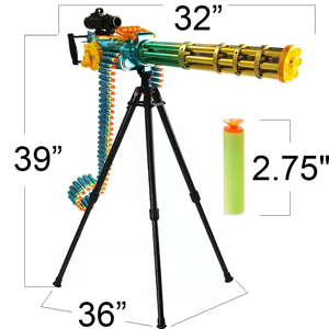 ArtCreativity - Pistola de juguete electrónica para niños, ametralladora de juguete rápida con espuma