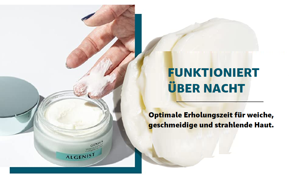 Algenist Genius Sleeping Collagen Gesichtspflege Nachtcreme mit Veganem Kollagen und Ceramiden