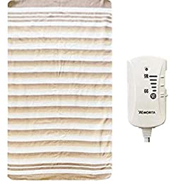 Amazon | MORITA 洗える電気敷毛布 140×80cm 室温センサー付