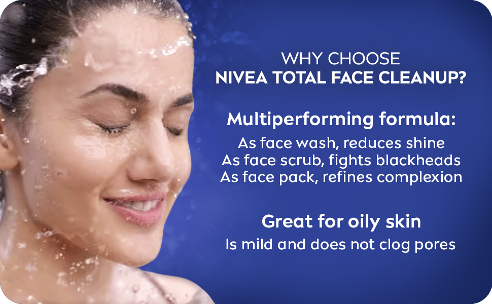Nivea Total Face Clean Up, 50ml Beauty & Personal Care