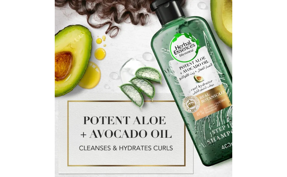 Herbal Essences SulfateFree Potent Aloe + Avocado Oil Hair Shampoo to