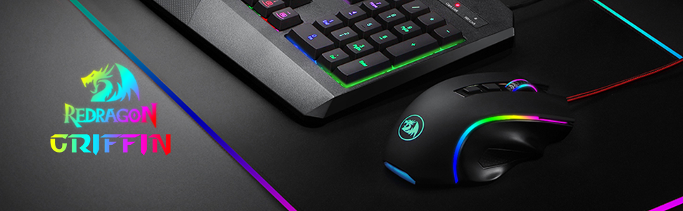 Redragon Griffin M607 Wired USB Gaming Mouse with 7 Programmable Buttons /  7200 DPI/RGB Lighting for Windows/Mac PC : Buy Online at Best Price in KSA  - Souq is now Amazon.sa: Videogames