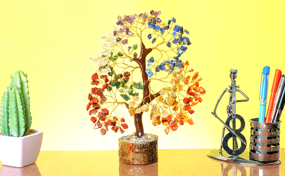 YATSKIA 7 Chakra Tree of Life, Crystals and Healing Stones, Birthday Gifts for Women - Crystal Tree for Positive Energy, Office Decor, Gifts for Women, Mom Birthday Gifts for Women 11 1