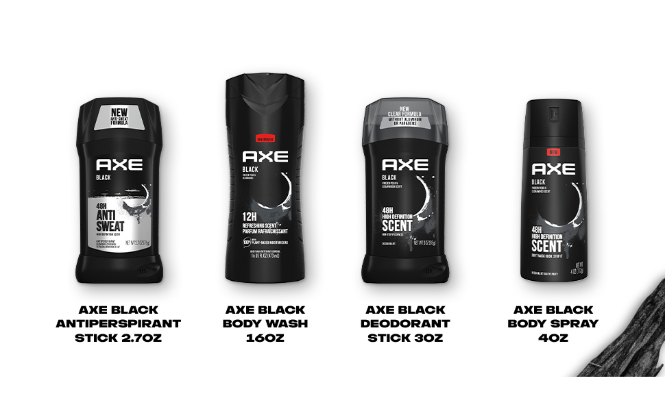 AXE Body Wash 12h Refreshing Scent Cleanser Black Frozen Pear