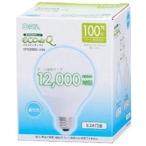 Amazon | オーム電機 電球形蛍光灯 エコデンキュウ G形 E26 100
