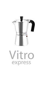 Monix Vitro Noir – Cafetera Italiana de Aluminio, Capacidad 1 Taza ...