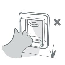 scans microchip on entry and exit