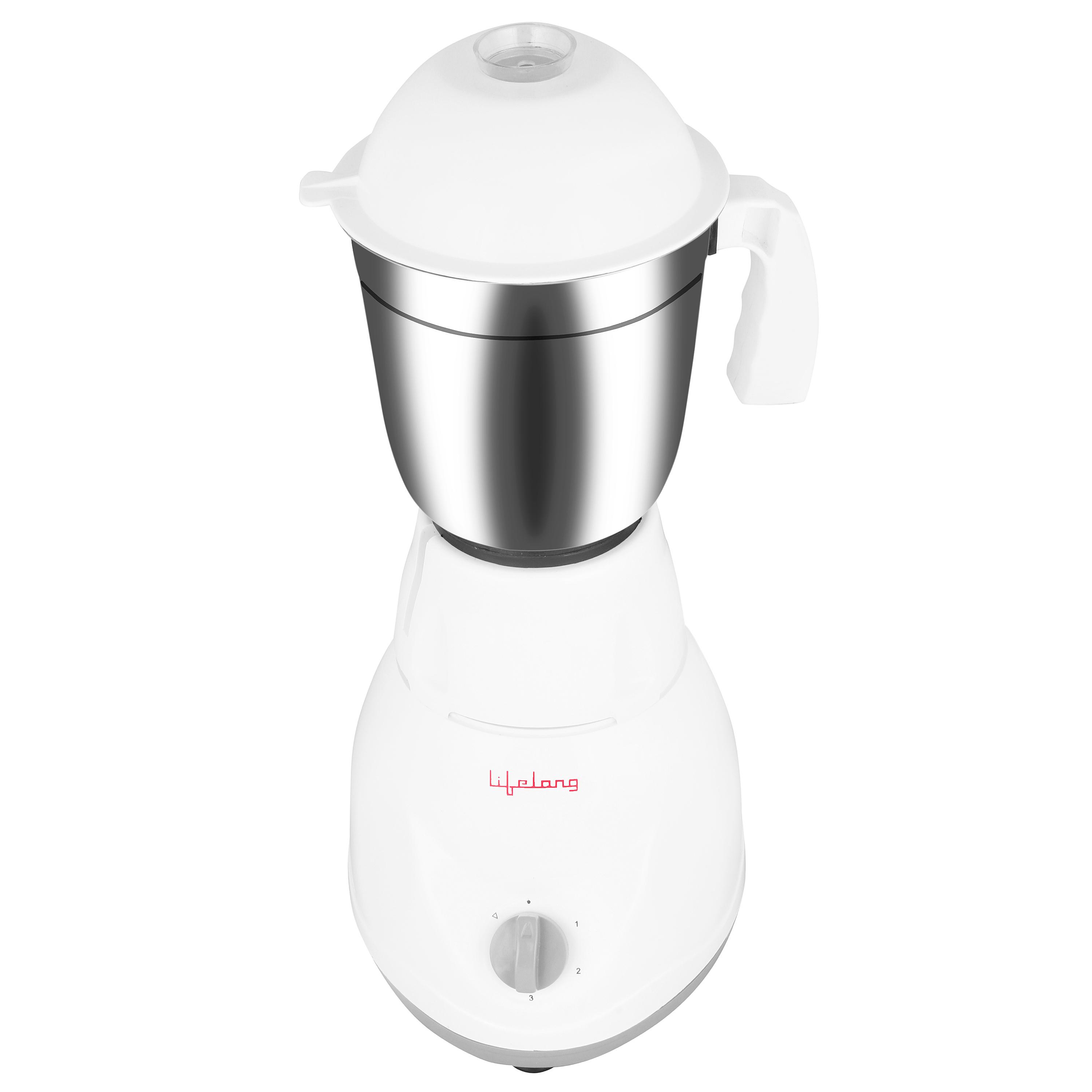 Buy Lifelong Power Pro 500Watt Mixer Grinder with 3 Jars (White/Grey