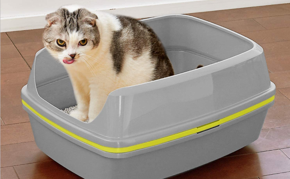 Moderna Lift To Sift Cat Litter Tray, 50.2 X 38.4 H24.1 cm, Warm Grey