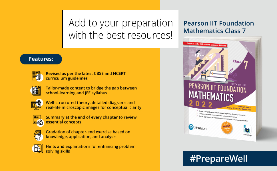 Buy Pearson IIT Foundation Mathematics Class 7 Ninth Edition for JEE