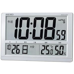SEIKO デジタル　置き時計　掛け時計 セイコー SEIKO 掛け置き兼用 デジタル電波クロック SQ443S
