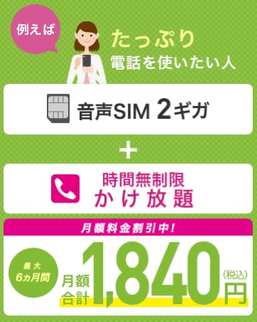 音声SIM2ギガ