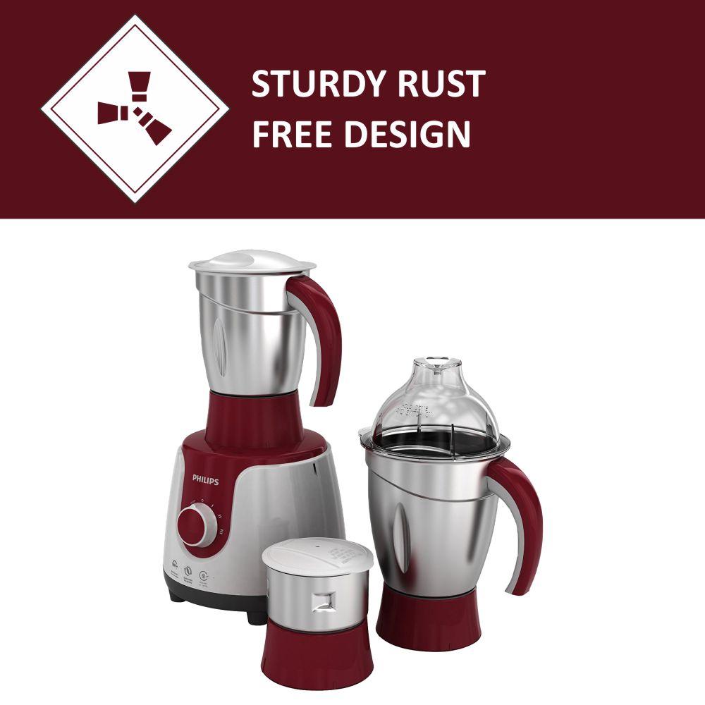 Buy Philips HL 7720 750Watt Mixer Grinder with 3 Jars (Multicolour