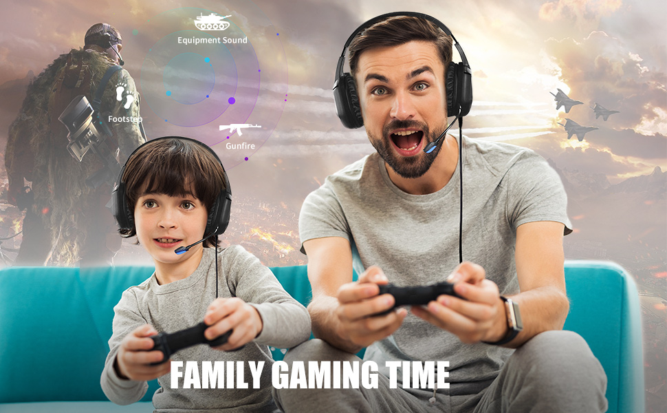 SOMiC Stincoo 2.4G Wireless Gaming Headset for PS4, PS5, PC, with