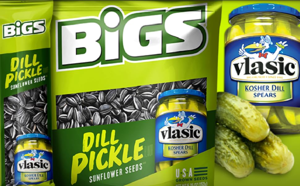 BIGS Vlasic Dill Pickle Sunflower Seeds, Keto Friendly