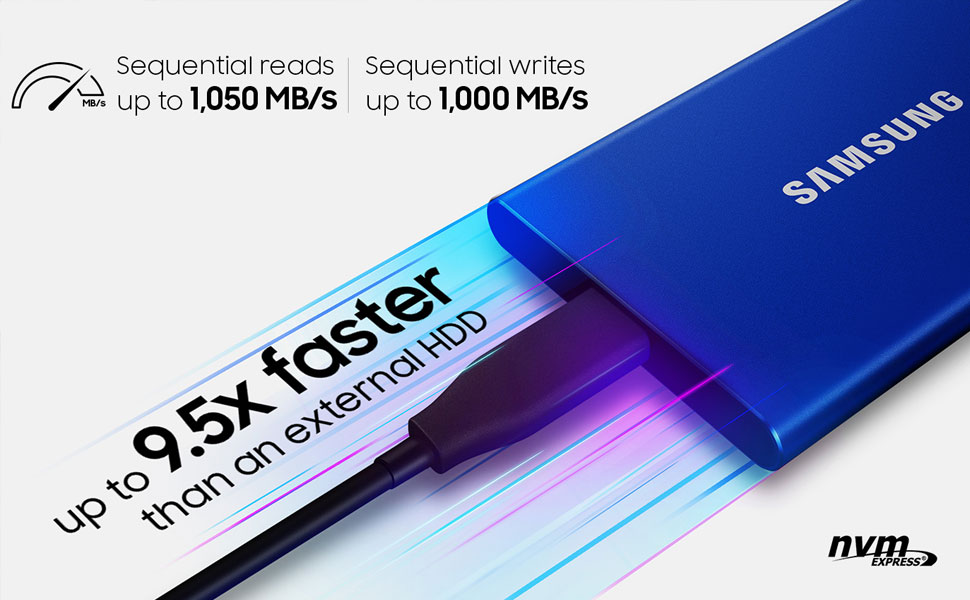 Samsung T7 2TB Portable SSD - Fast, Secure External Storage