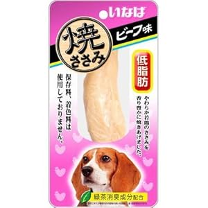 Amazon.co.jp: いなば 焼ささみ ビーフ味 1本 6個セット
