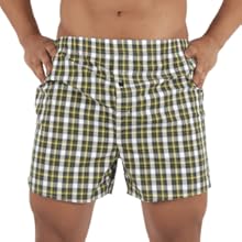 Dice Contrast Elastic Waist Solid Boxer Briefs for Men