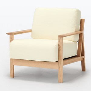 Amazon｜無印良品 ソファ本体 幅67×奥行75×高さ77cm 木製