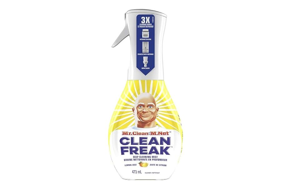 Mr. Clean All Purpose Cleaner, Clean Freak Deep Cleaning Surface Cleaner Spray, Lemon Zest