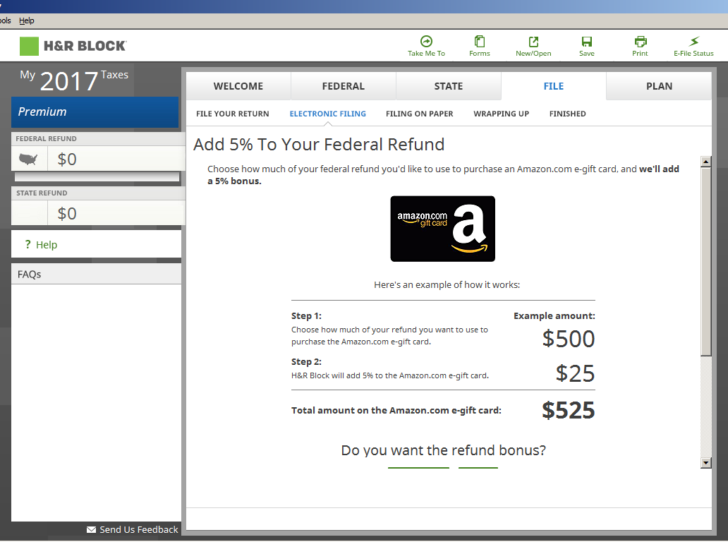 H&R Block Tax Software Premium & Business 2017 with 5