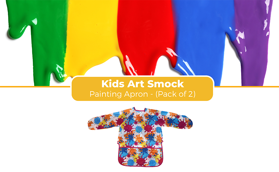 kids paint set toddler boy girl preschooler children non toxic smock finger cups tempera tempura 