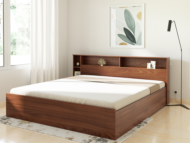 Amazon Brand Solimo Kenora Engineered Wood King Size Bed with Storage