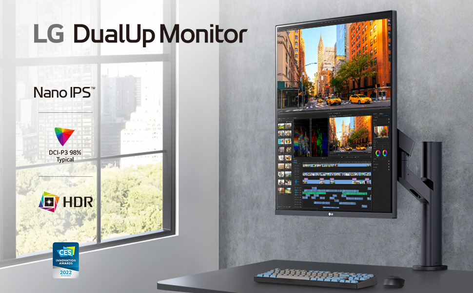 LG DualUp モニター 28MQ780 Nano IPS LG 28MQ780: 27.6-inch 16:18 DualUp Monitor with Ergo Stand