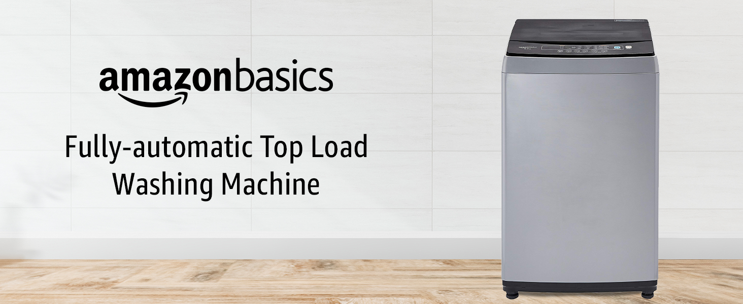 AmazonBasics 8.5 Kg Top Load Washing Machine (Grey/Black, Full Metal