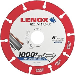 Lenox Tools 1972922 METALMAX Diamond Edge Cutoff Wheel, 5